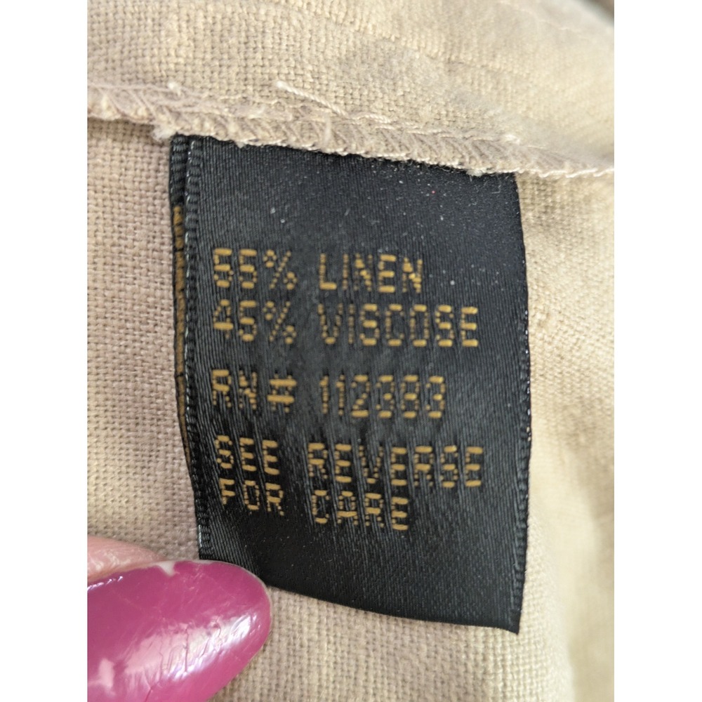 Reba Linen Skort Women's Size 4 Cream Y2K 2000s‎ Vintage Casual Preppy Summer - Picture 15 of 16